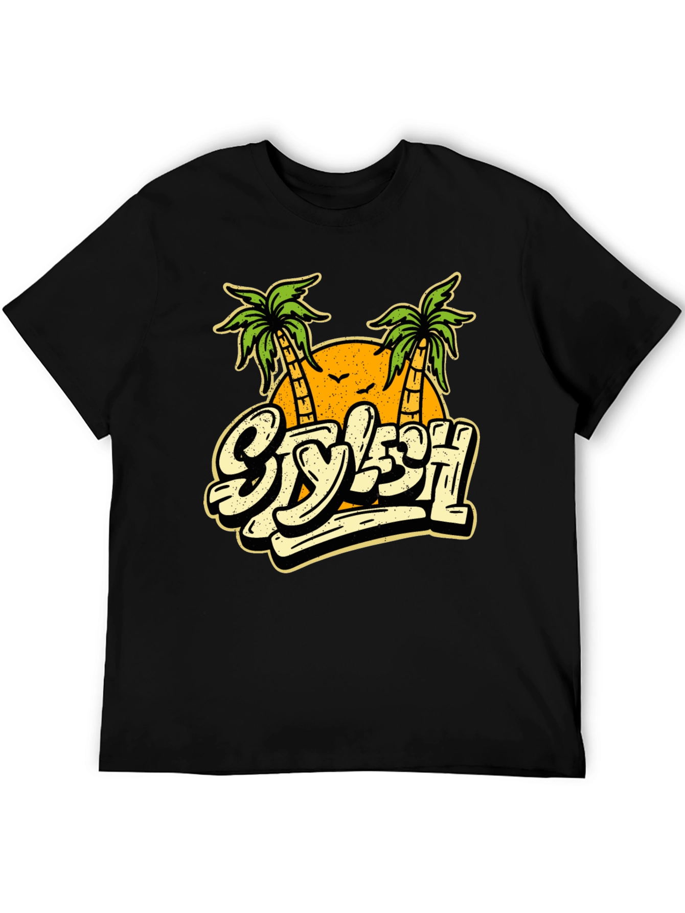 Stylish Palm Tree Graphic T-Shirt - Vacation Vibes