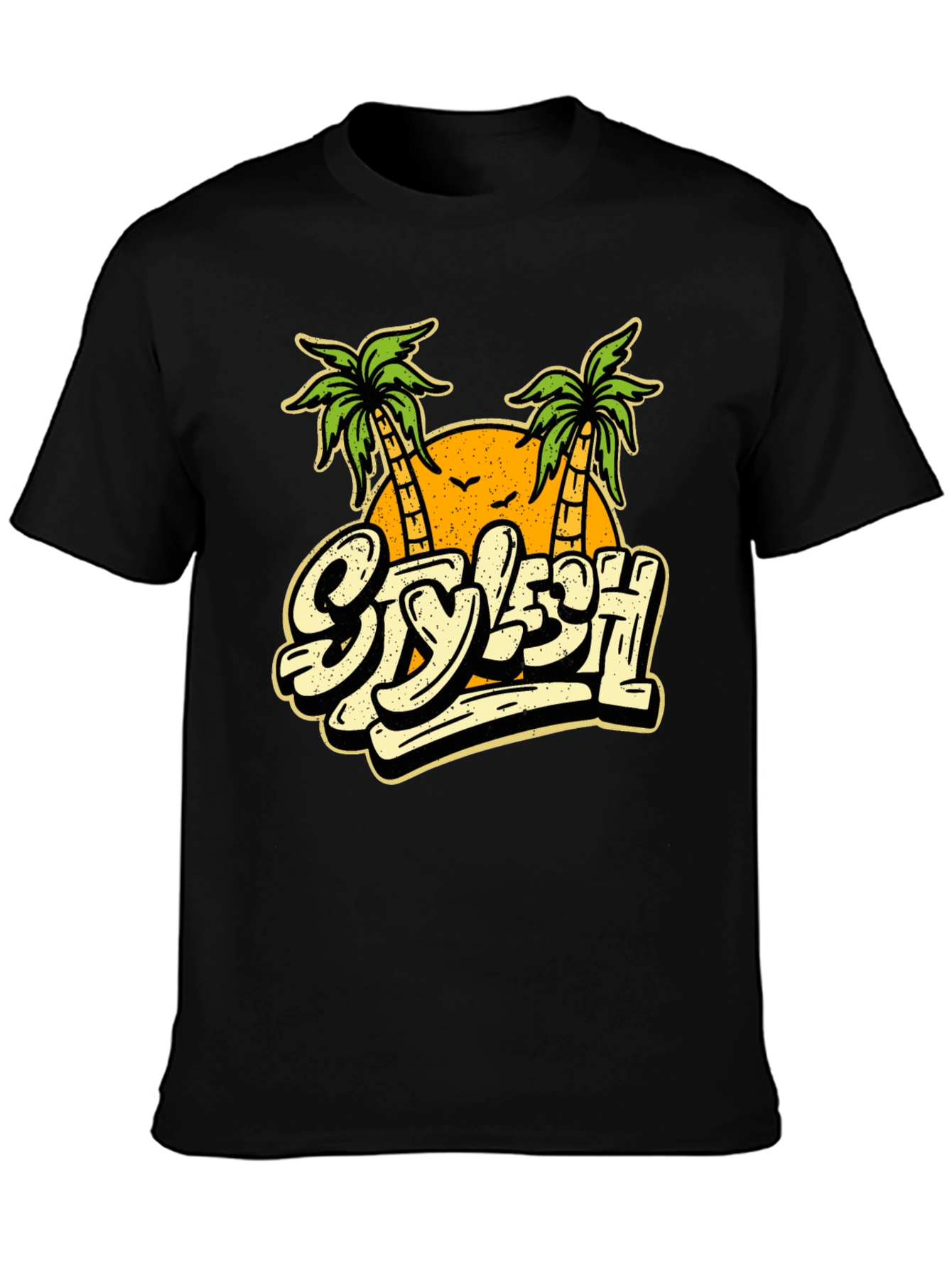 Stylish Palm Tree Graphic T-Shirt - Vacation Vibes