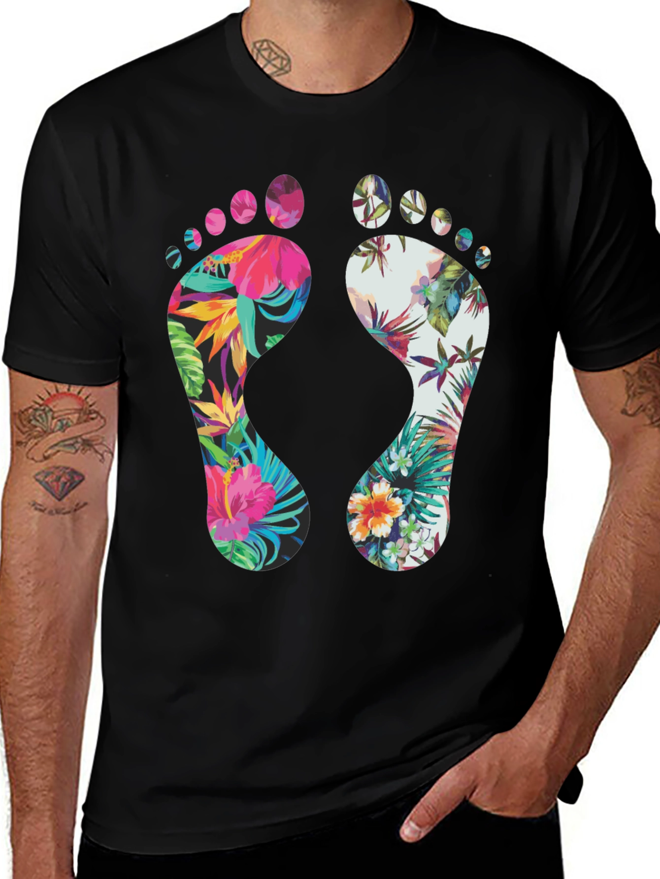 Tropical Footprint Graphic Tee