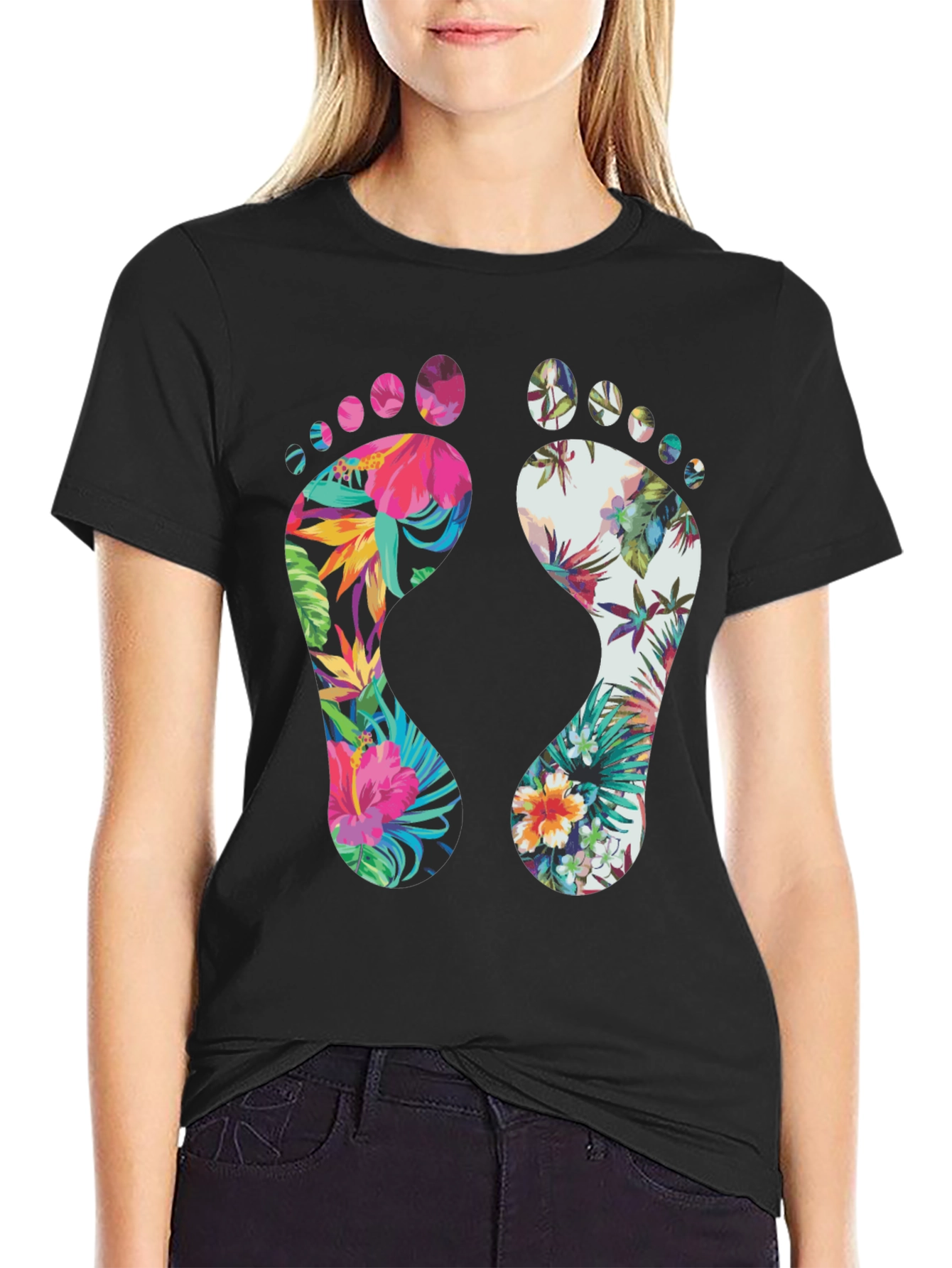 Tropical Footprint Graphic Tee