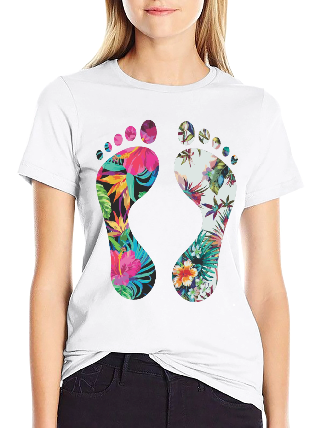 Tropical Footprint Graphic Tee