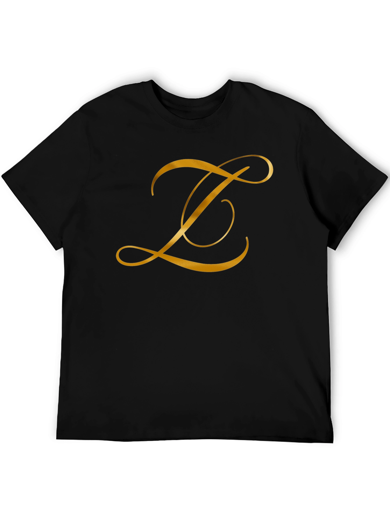 Elegant Letter Z Black T-Shirt