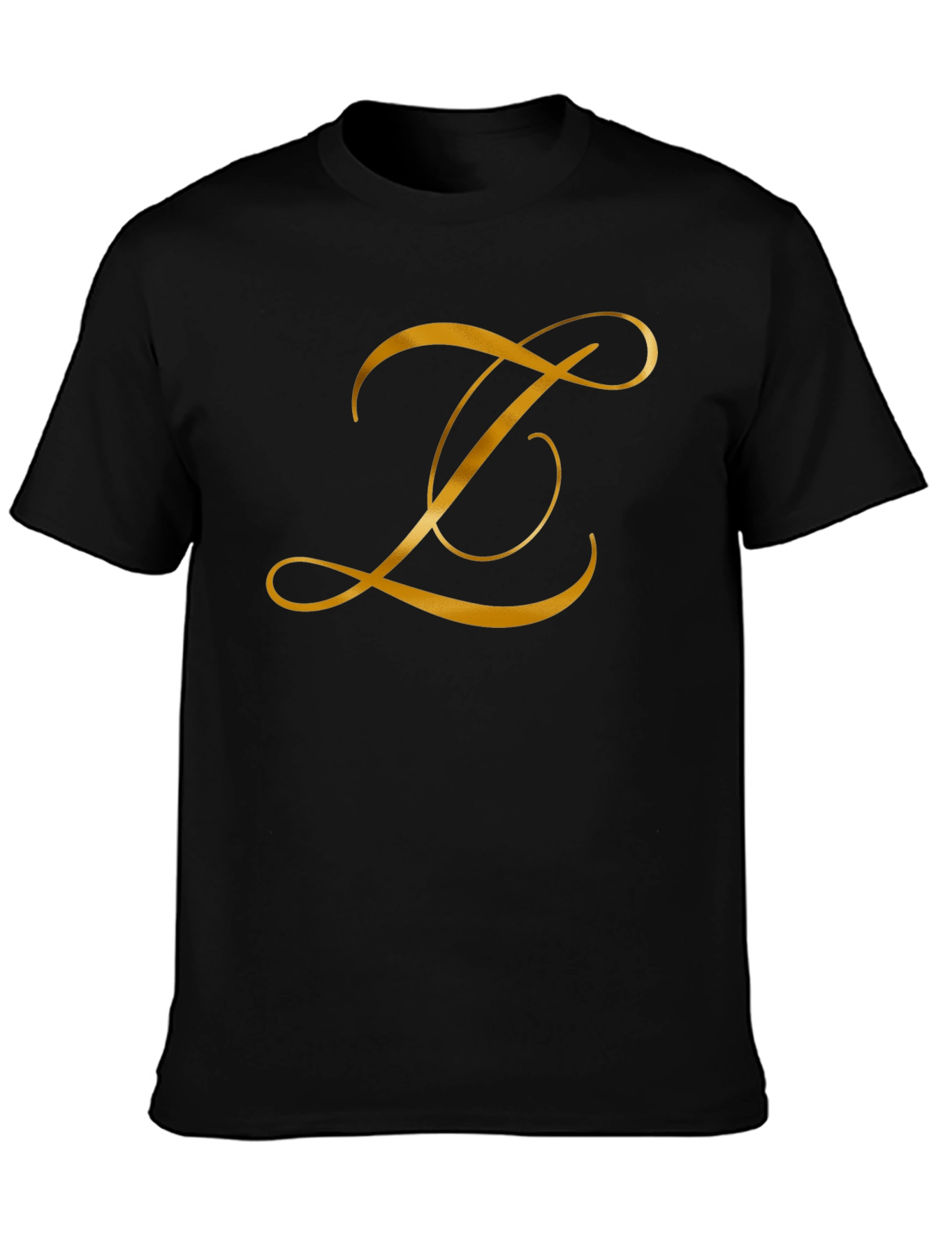 Elegant Letter Z Black T-Shirt