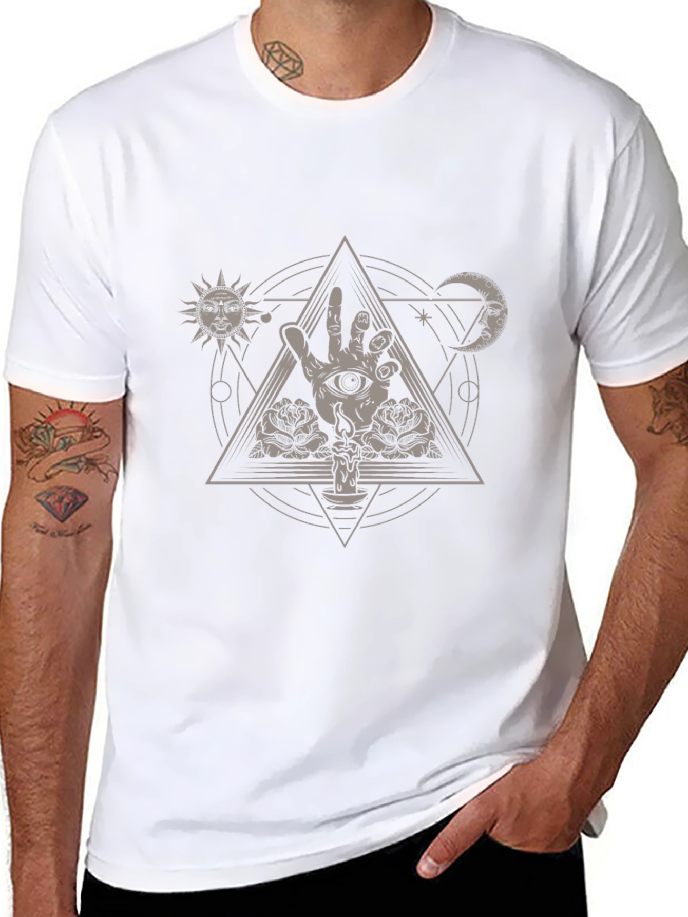 Mystic Eye Hand Triangle Graphic Tee
