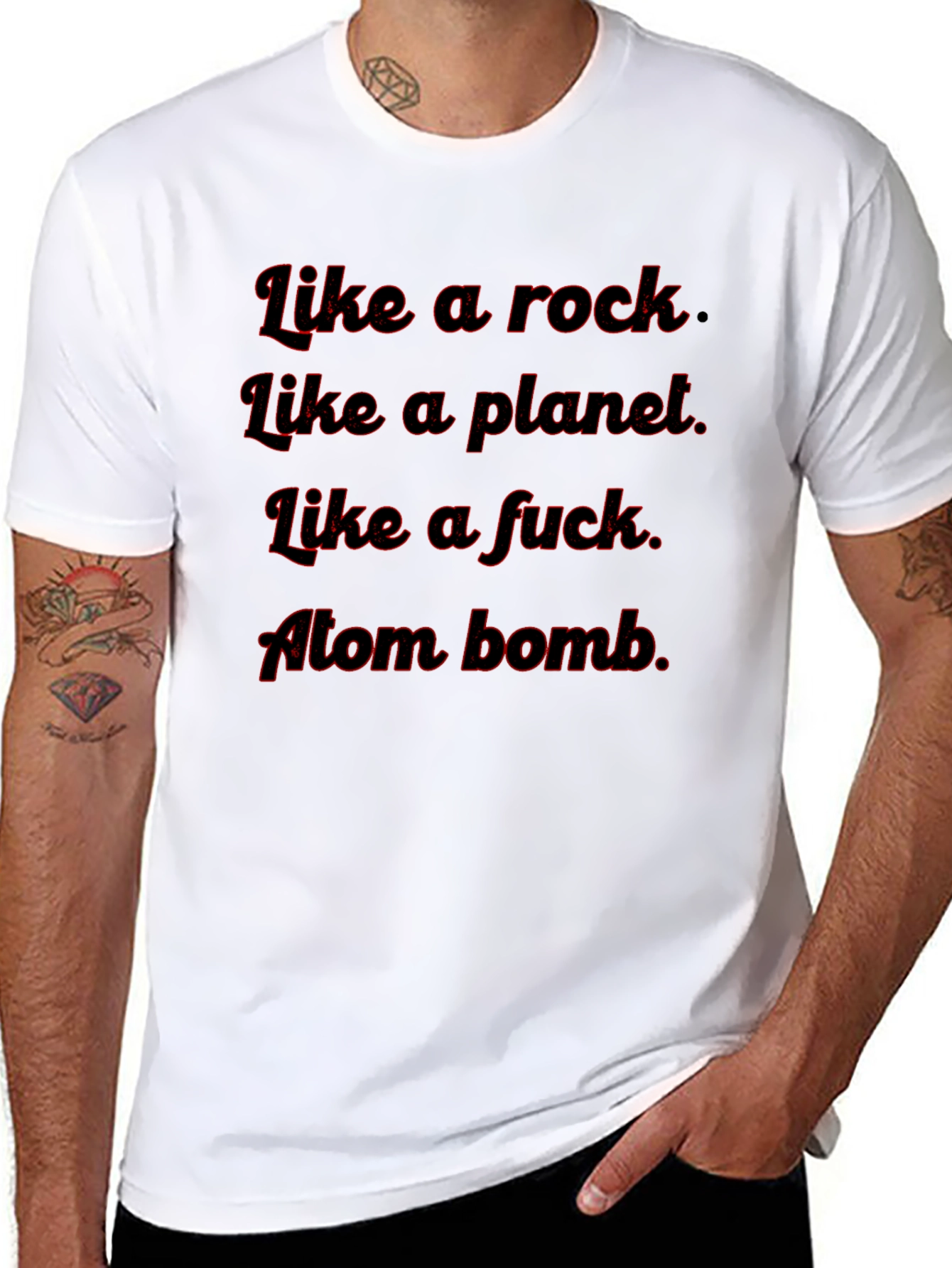 Like A Rock Tee - Funny Graphic T-Shirt