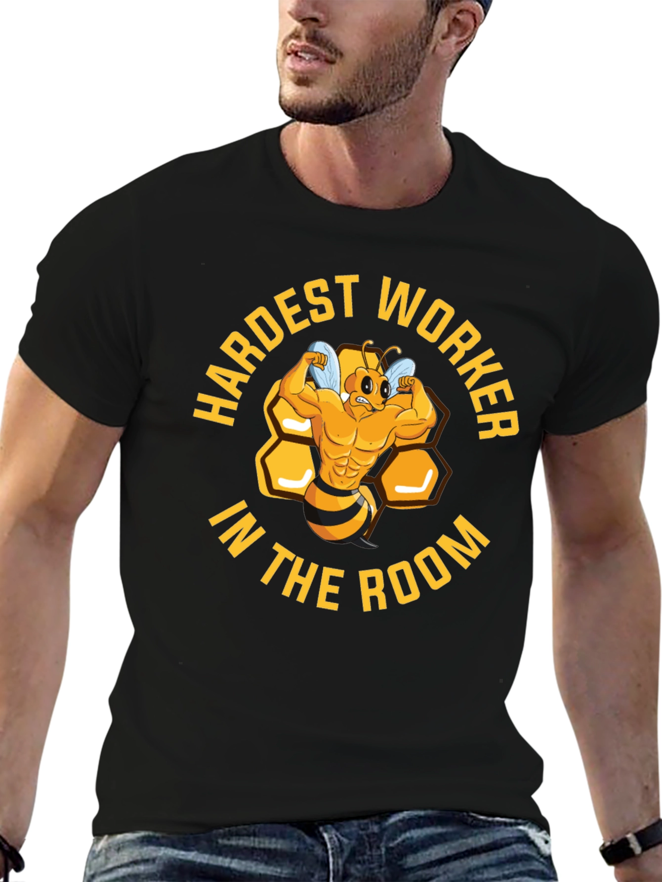 Hardest Worker Bee Muscle T-Shirt