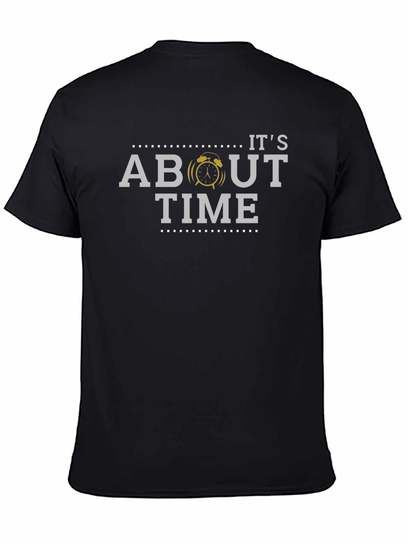 Its About Time Graphic Tee - Black Cotton Blend