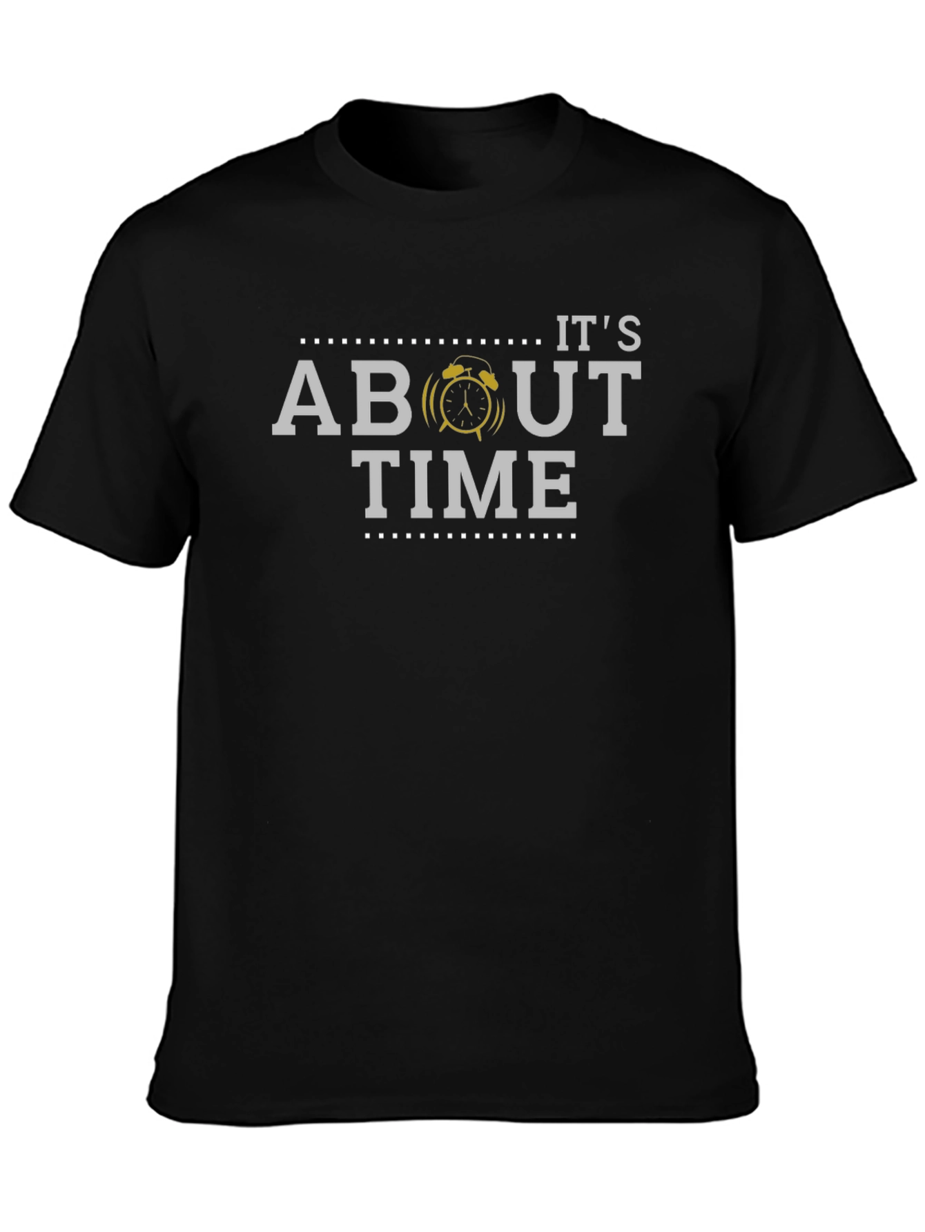 Its About Time Graphic Tee - Black Cotton Blend