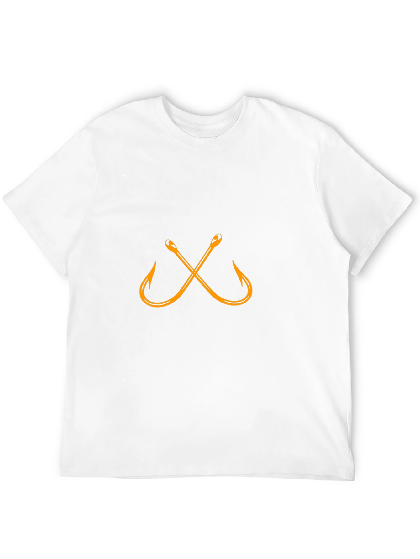 Fishing Hook Graphic T-Shirt - Black Cotton Tee