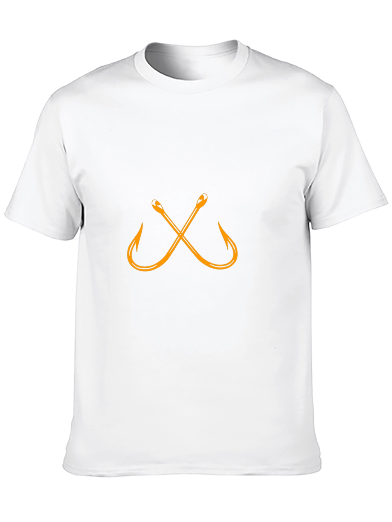 Fishing Hook Graphic T-Shirt - Black Cotton Tee