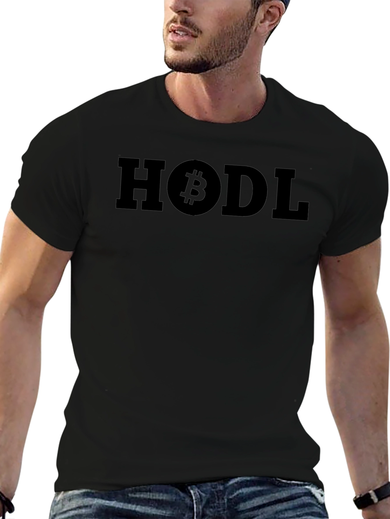 HODL Bitcoin Graphic Black T-Shirt