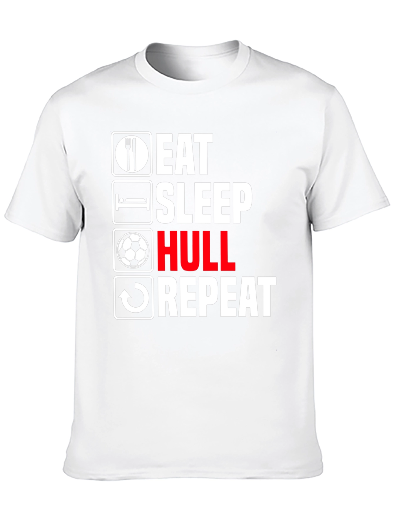 Eat Sleep Hull Repeat Black T-Shirt