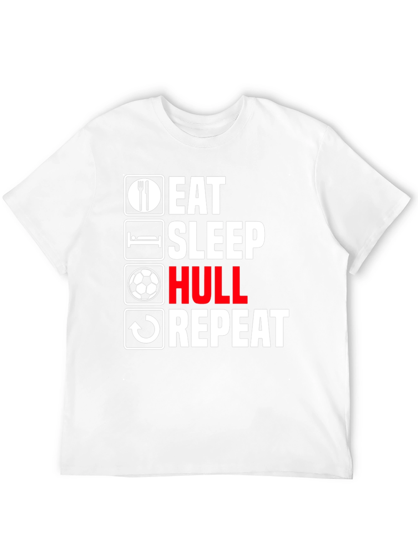 Eat Sleep Hull Repeat Black T-Shirt