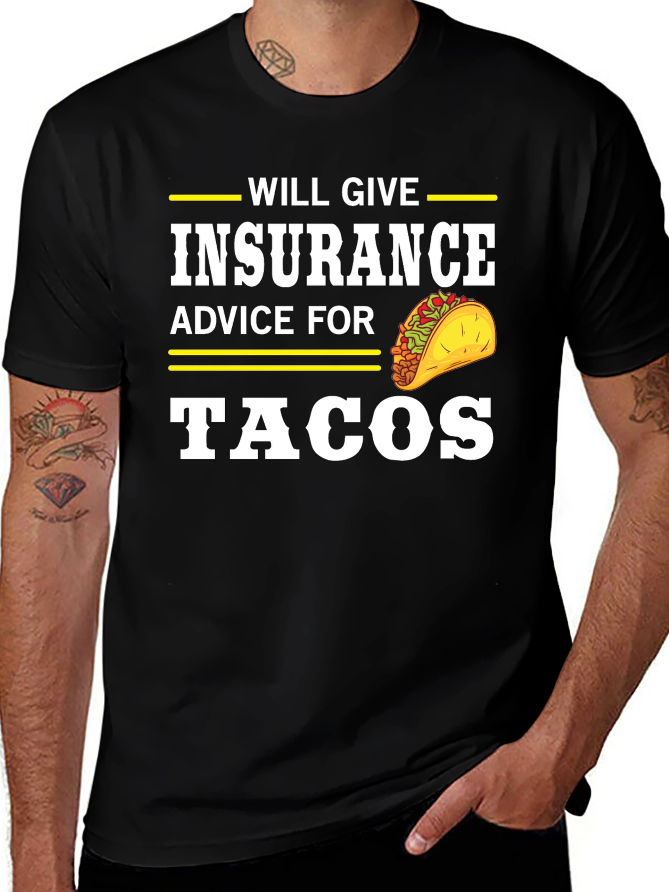 Insurance Advice For Tacos Graphic Tee