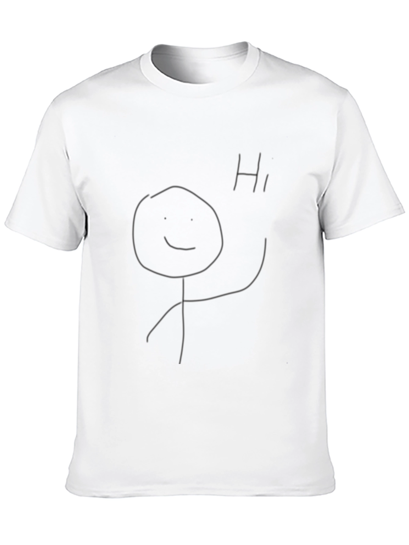 Funny Stick Figure T-Shirt - Black Tee