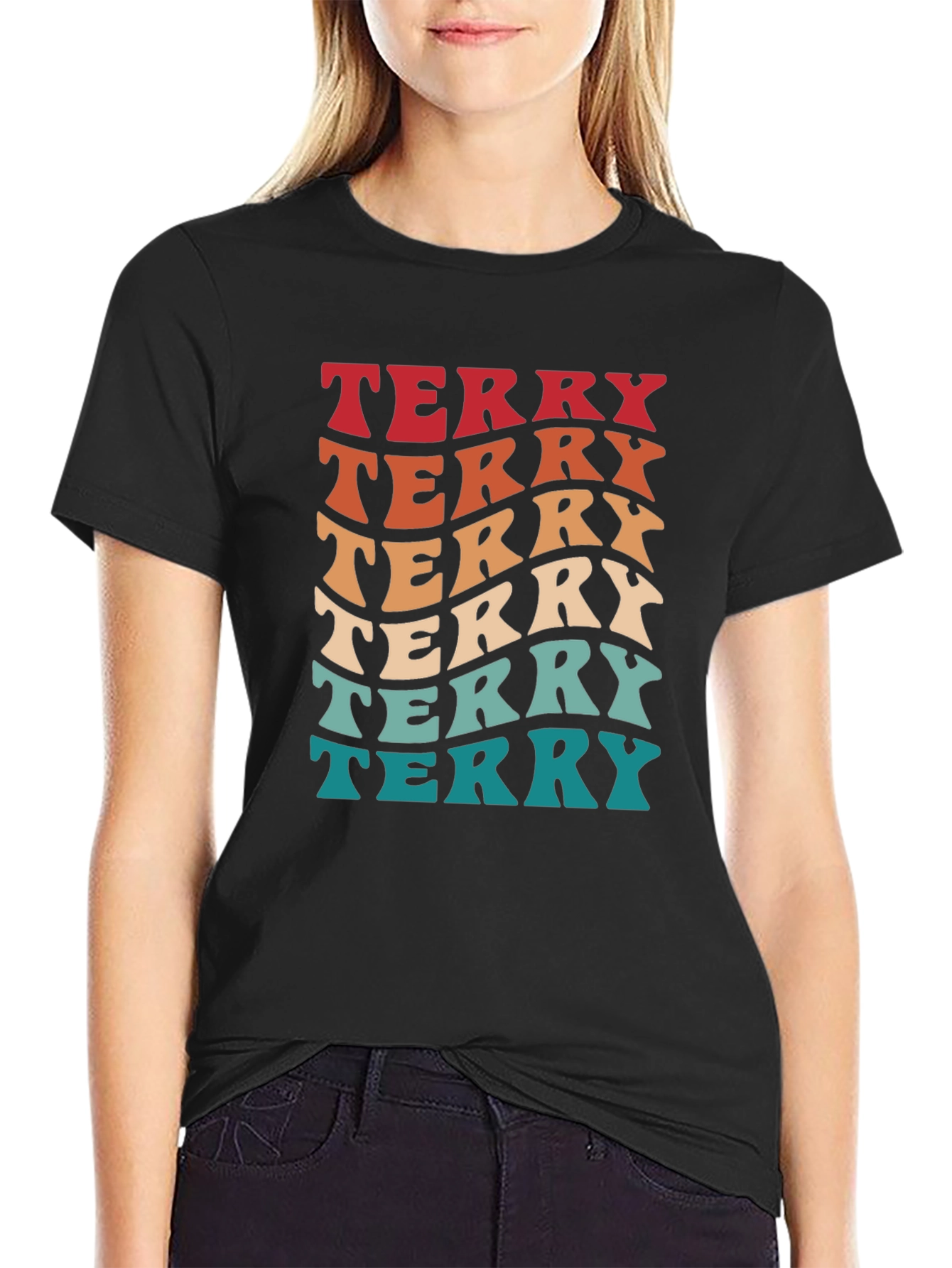 Retro Terry T-Shirt - Groovy Name Tee