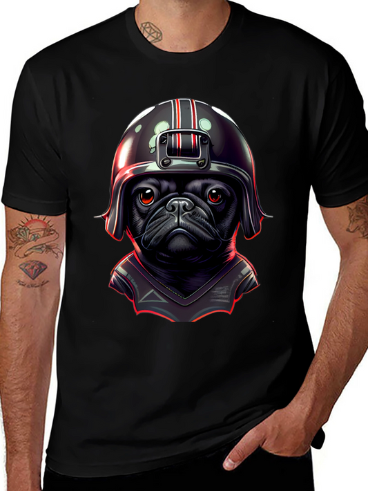 Pug Rider T-Shirt - Cool Dog Design