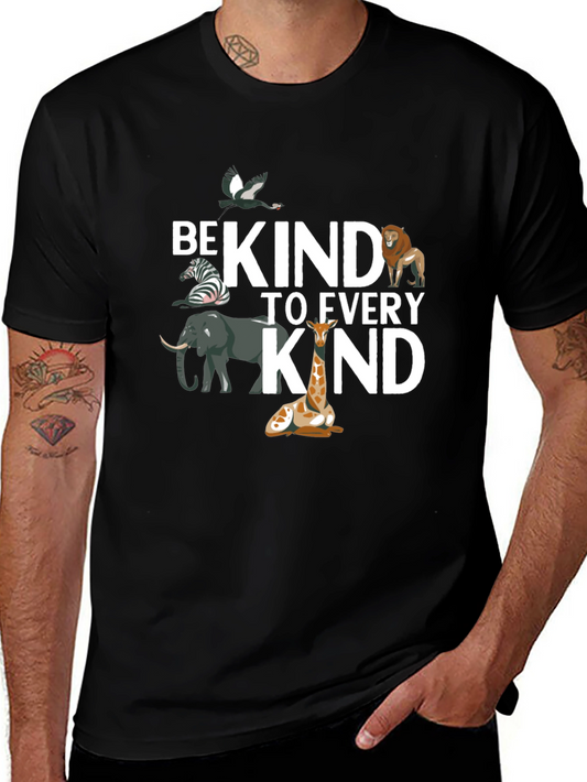 Be Kind To Every Kind Black Graphic Tee