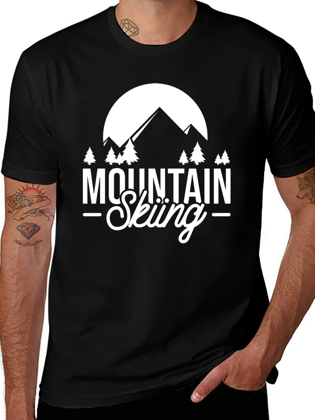 Mountain Skiing Graphic Tee