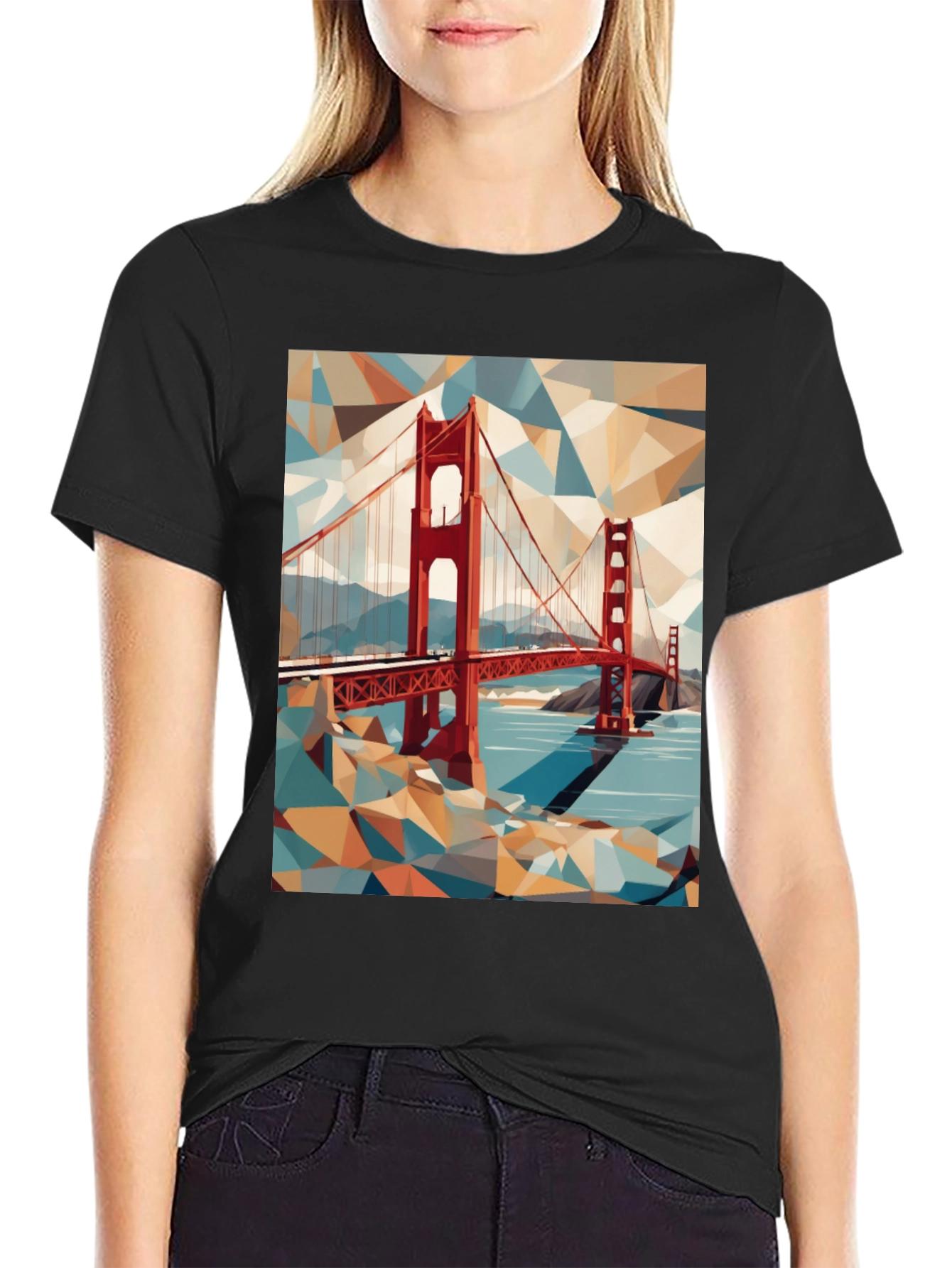 Golden Gate Bridge Graphic Tee - Artistic Design