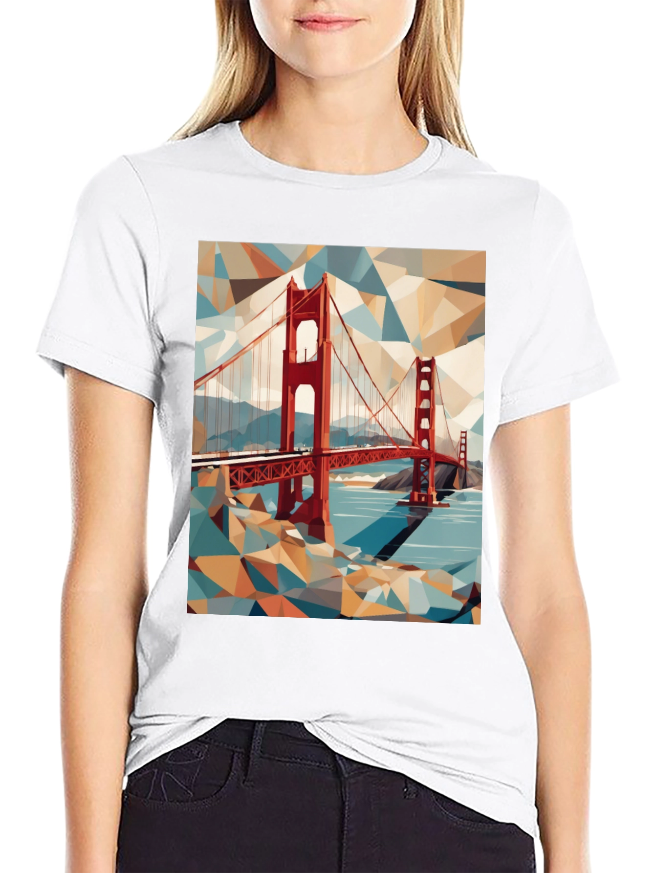Golden Gate Bridge Graphic Tee - Artistic Design