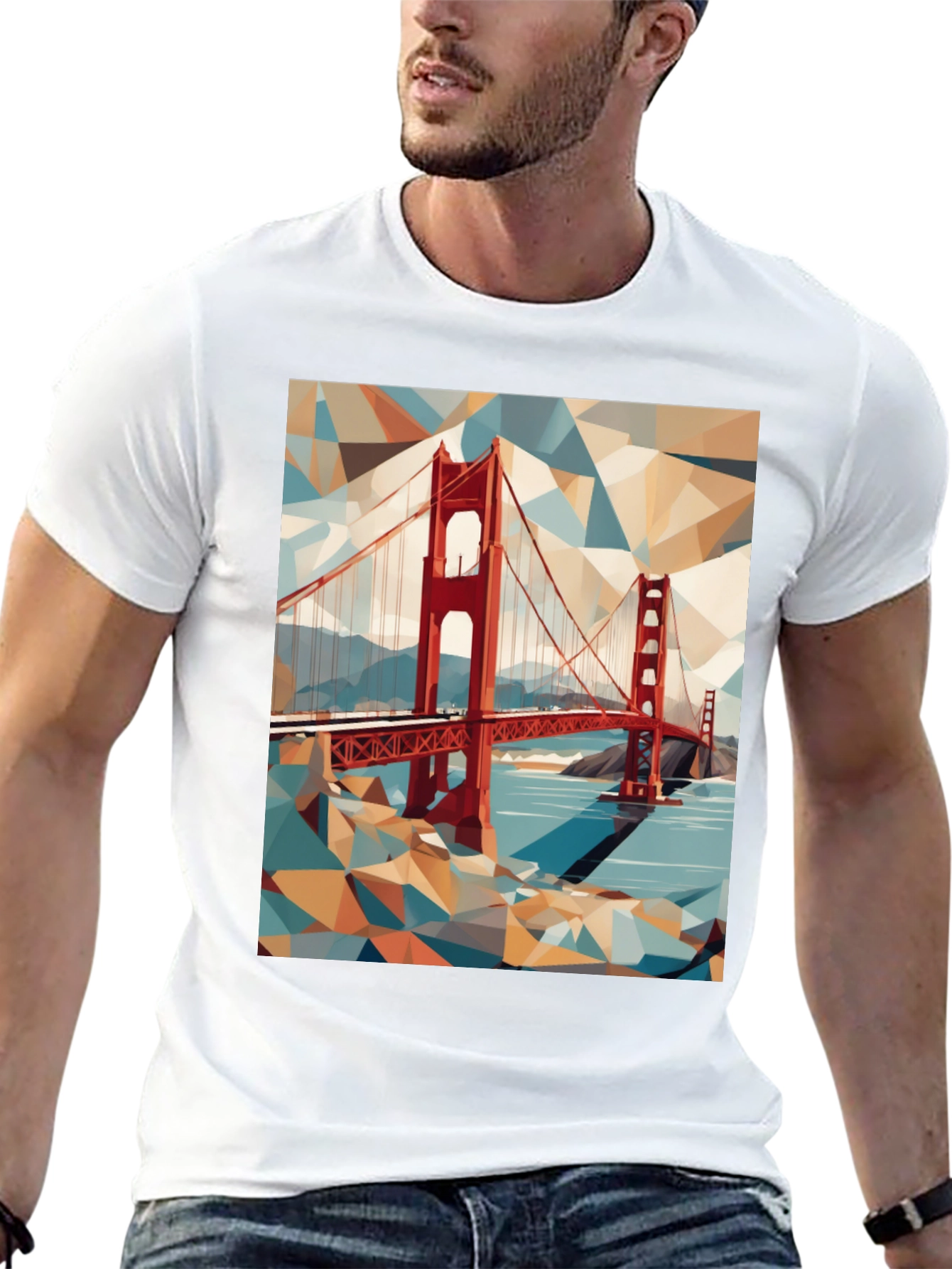 Golden Gate Bridge Graphic Tee - Artistic Design