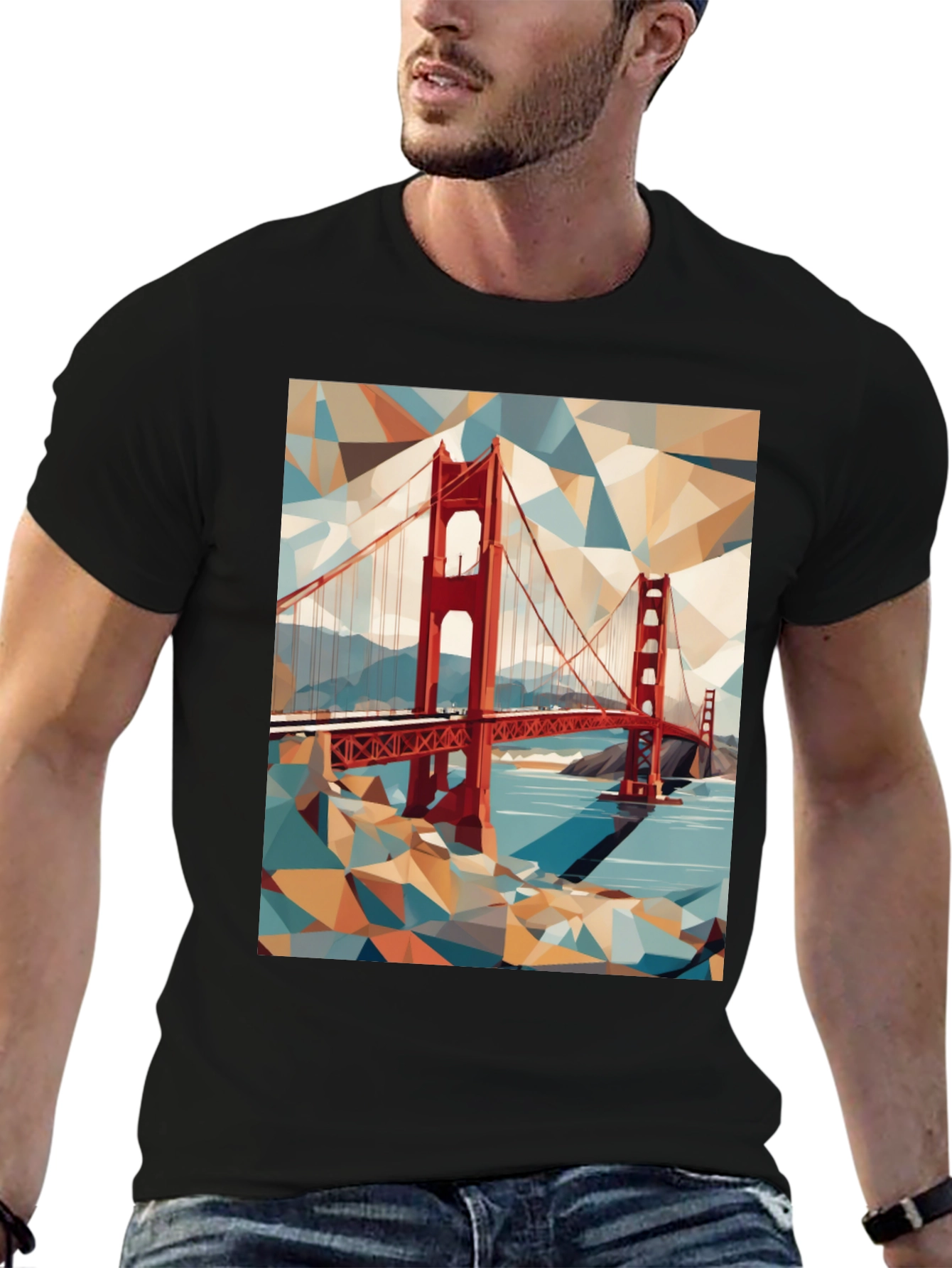 Golden Gate Bridge Graphic Tee - Artistic Design