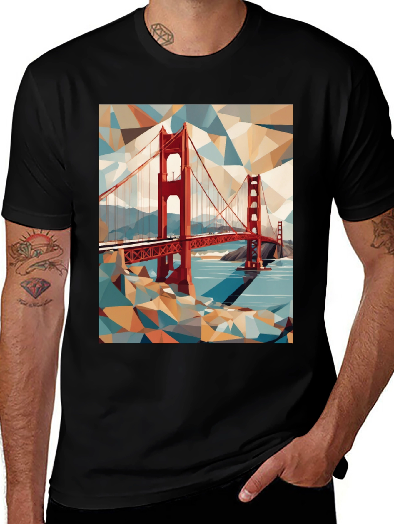 Golden Gate Bridge Graphic Tee - Artistic Design