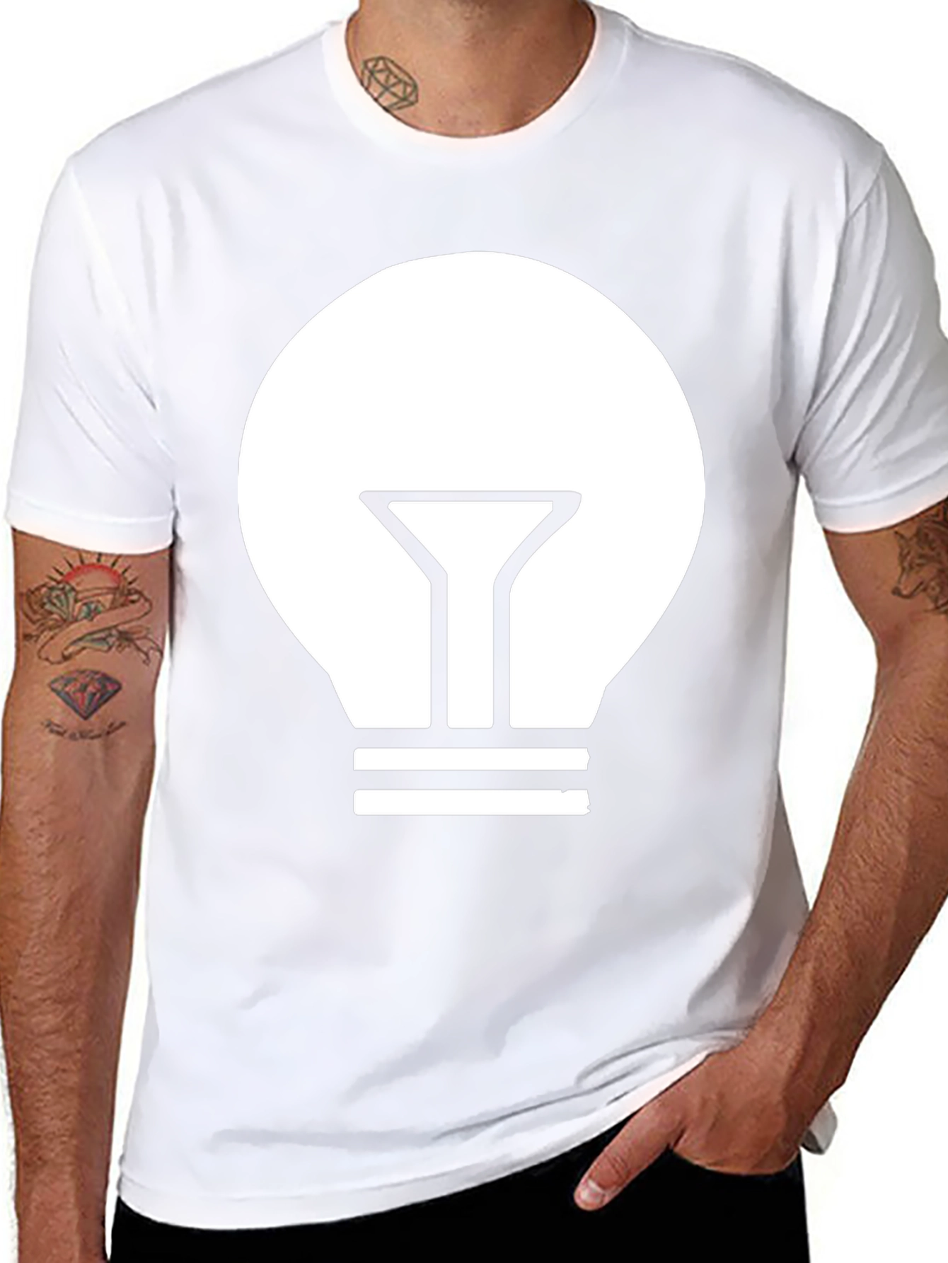 Illuminating Idea T-Shirt - Modern Black Tee