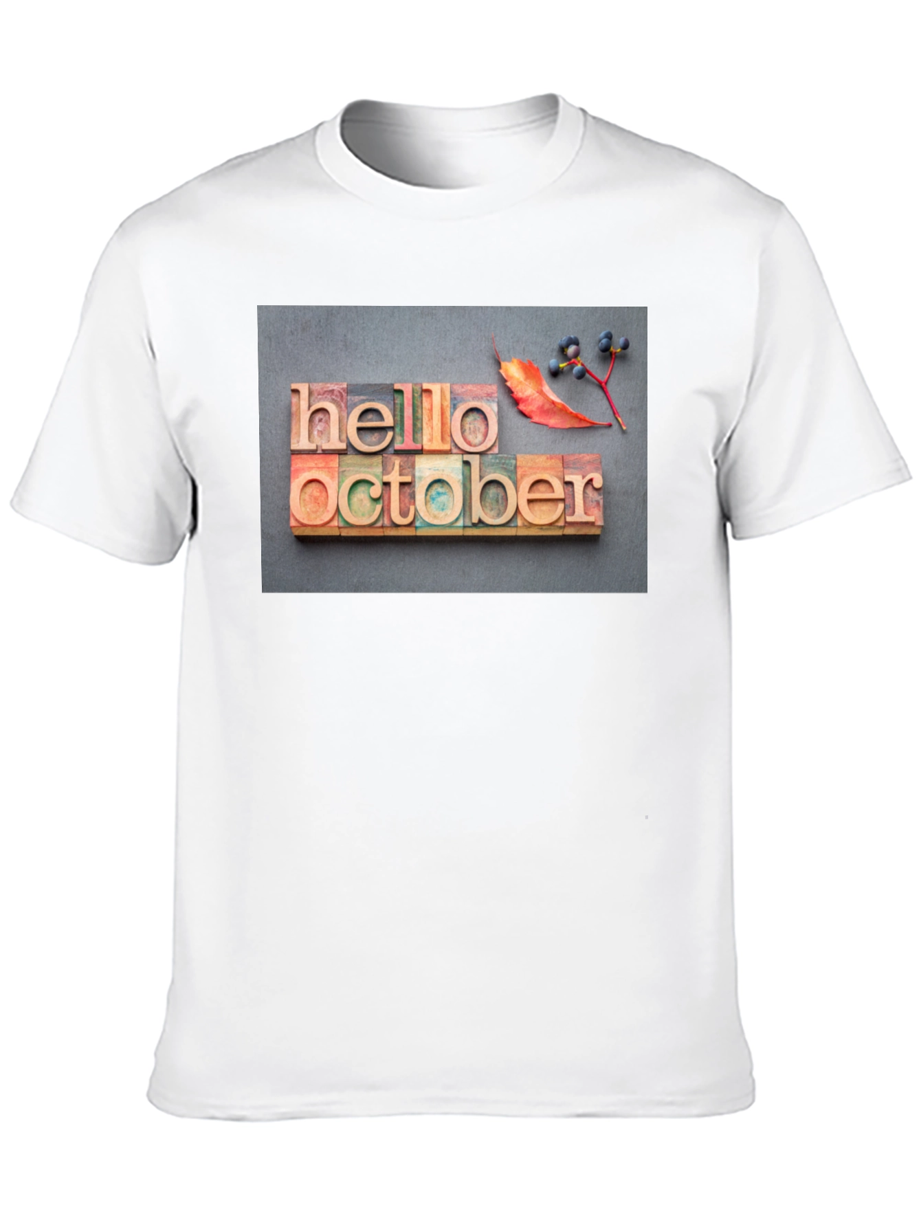Hello October Graphic T-Shirt - Fall Season Tee