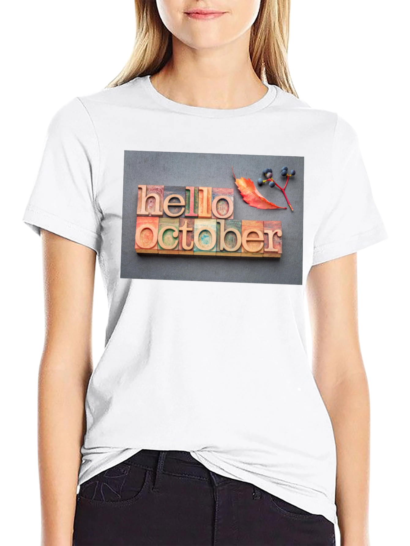 Hello October Graphic T-Shirt - Fall Season Tee