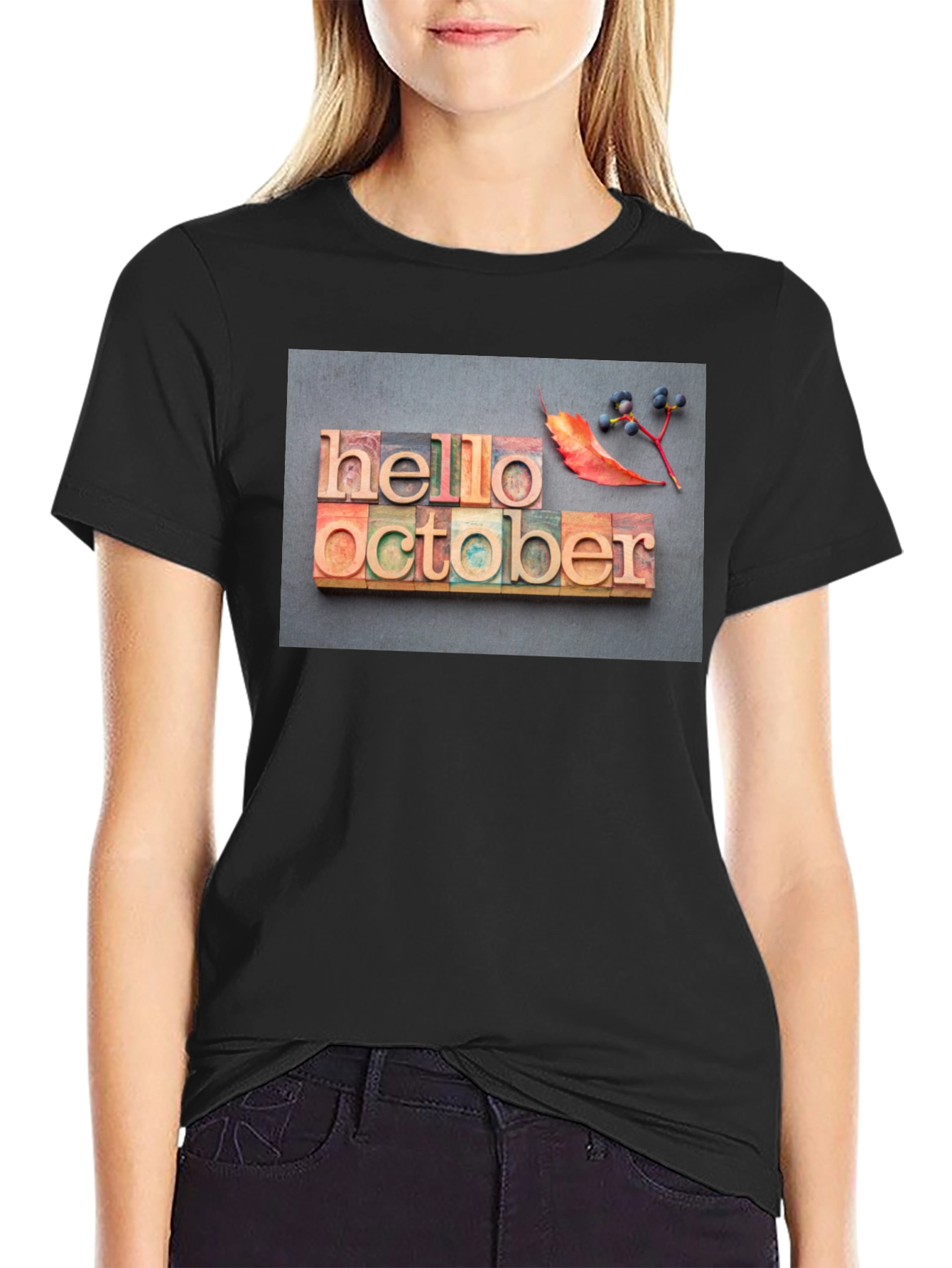 Hello October Graphic T-Shirt - Fall Season Tee