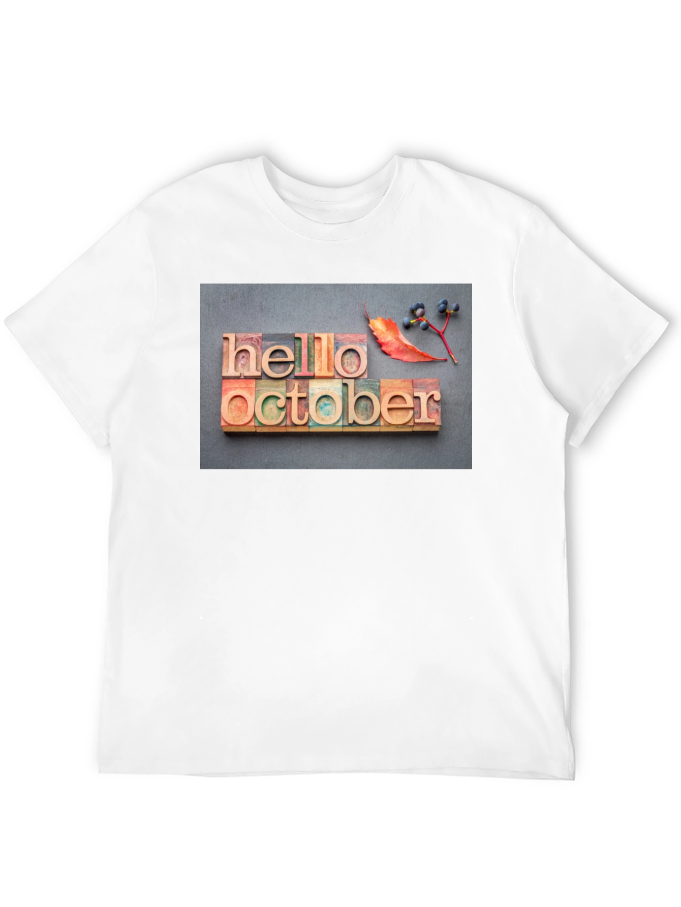 Hello October Graphic T-Shirt - Fall Season Tee