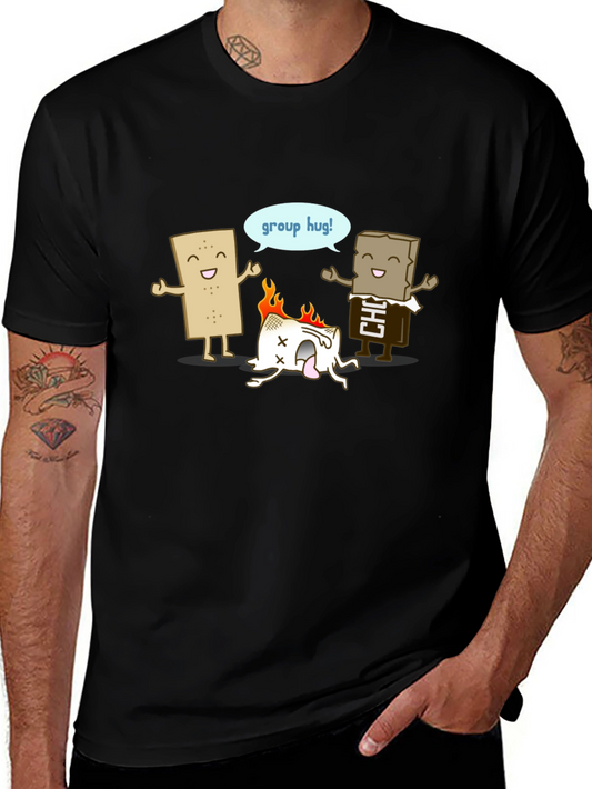 Funny Smores Group Hug Graphic Tee
