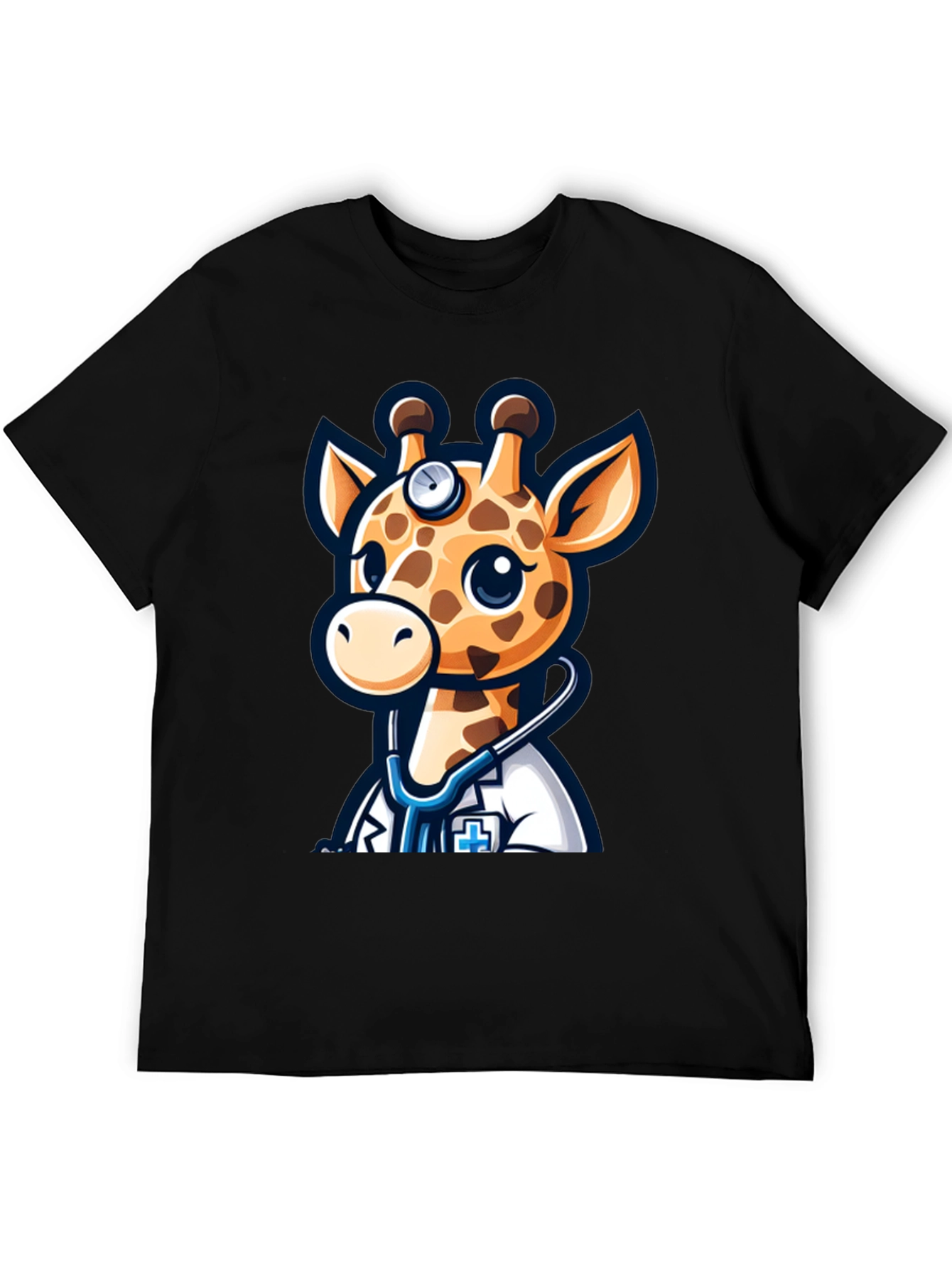 Giraffe Doctor T-Shirt - Cute Cartoon Tee