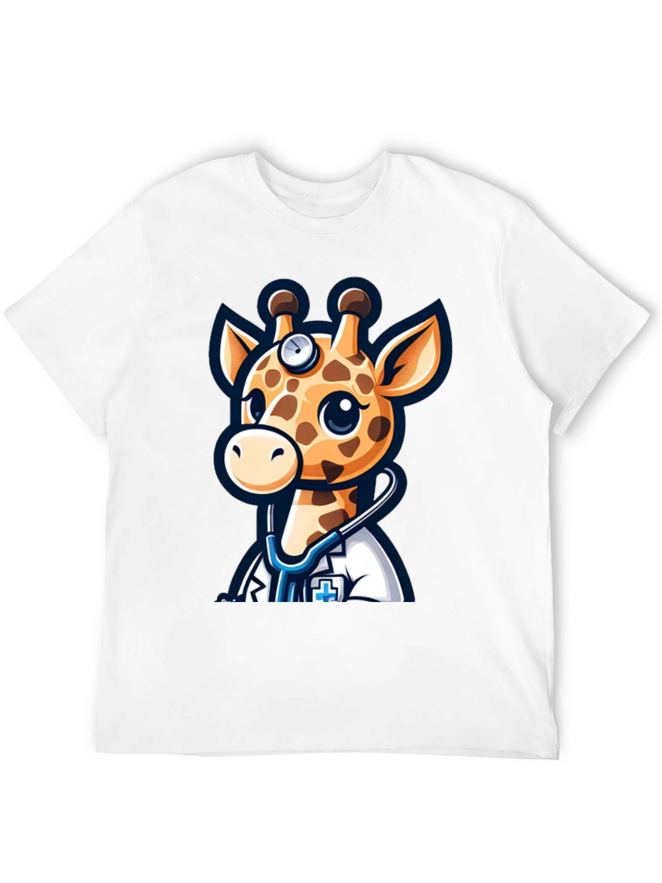 Giraffe Doctor T-Shirt - Cute Cartoon Tee