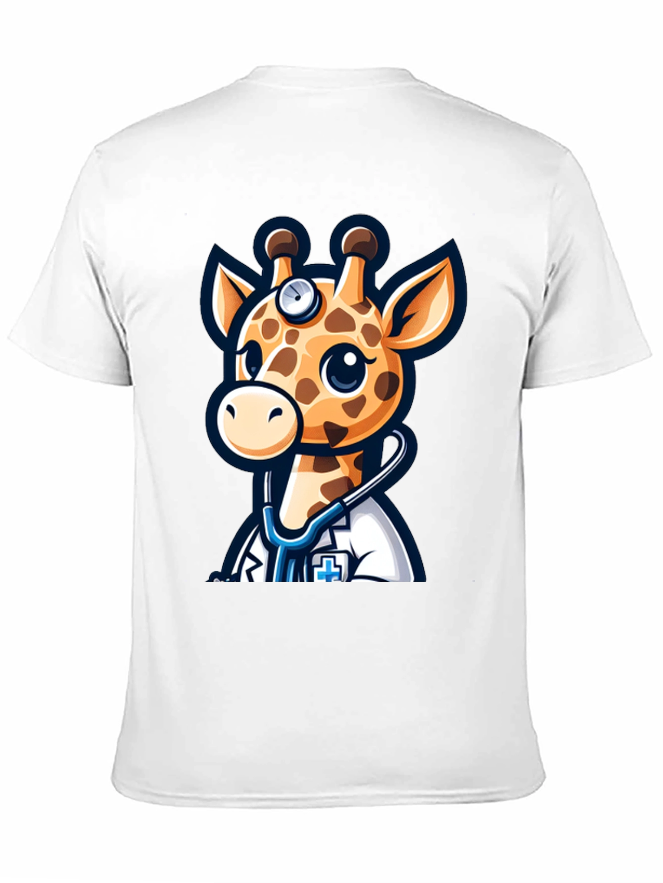 Giraffe Doctor T-Shirt - Cute Cartoon Tee
