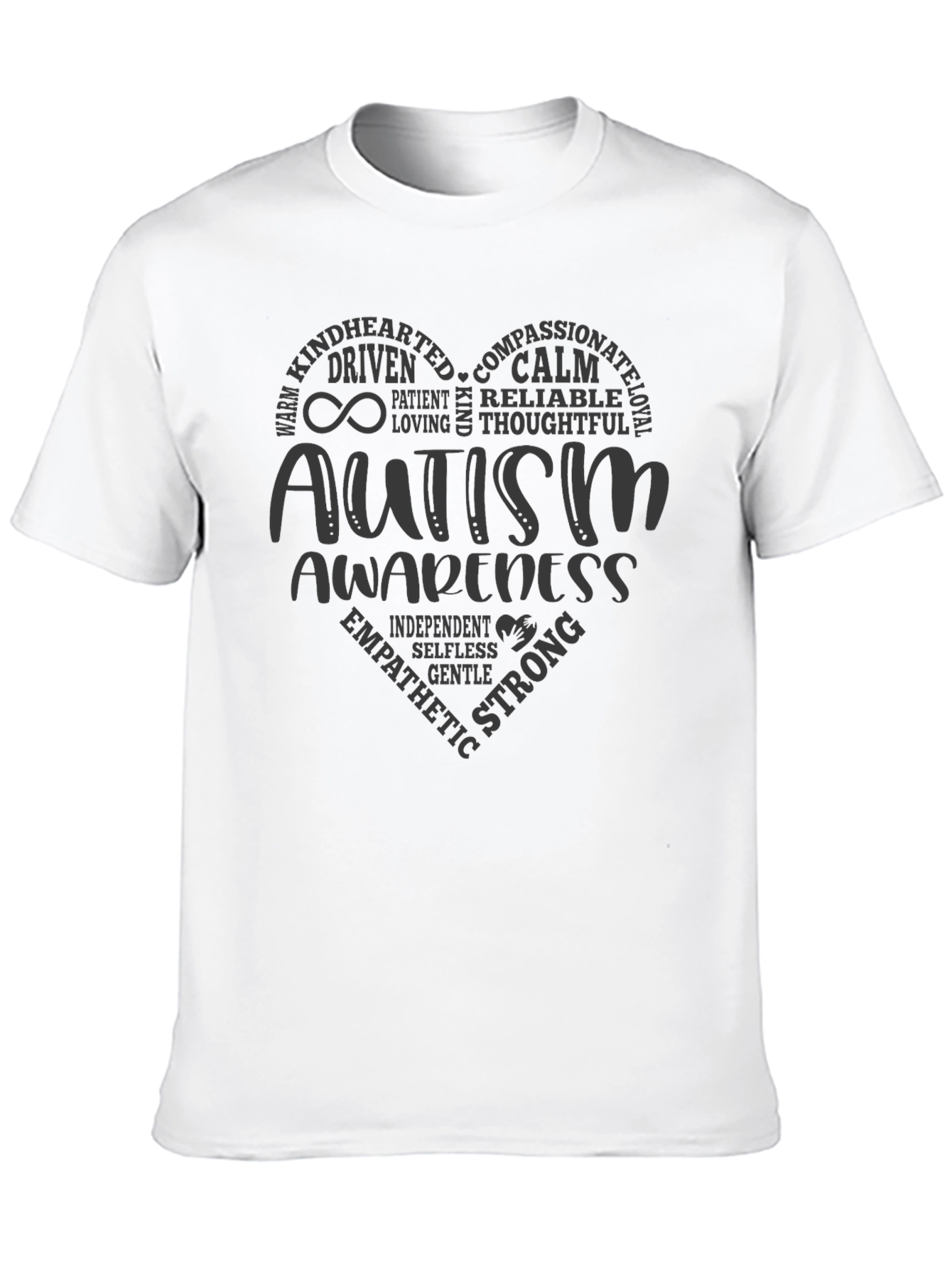 Autism Awareness Heart T-Shirt - Compassionate & Strong