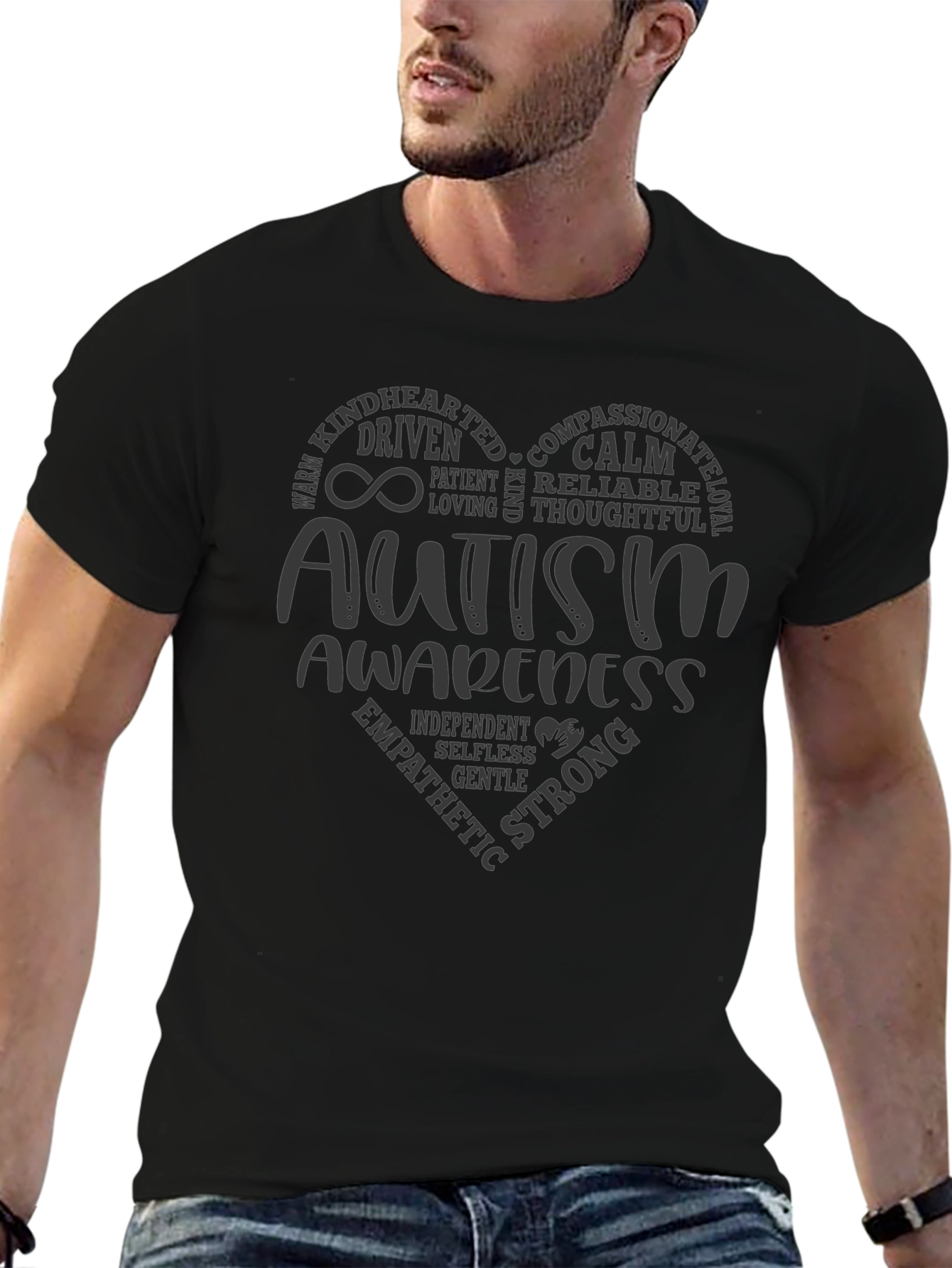 Autism Awareness Heart T-Shirt - Compassionate & Strong