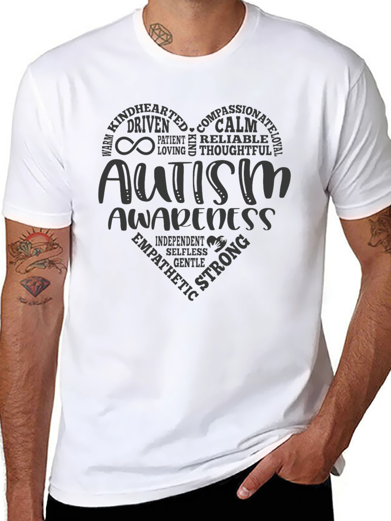 Autism Awareness Heart T-Shirt - Compassionate & Strong