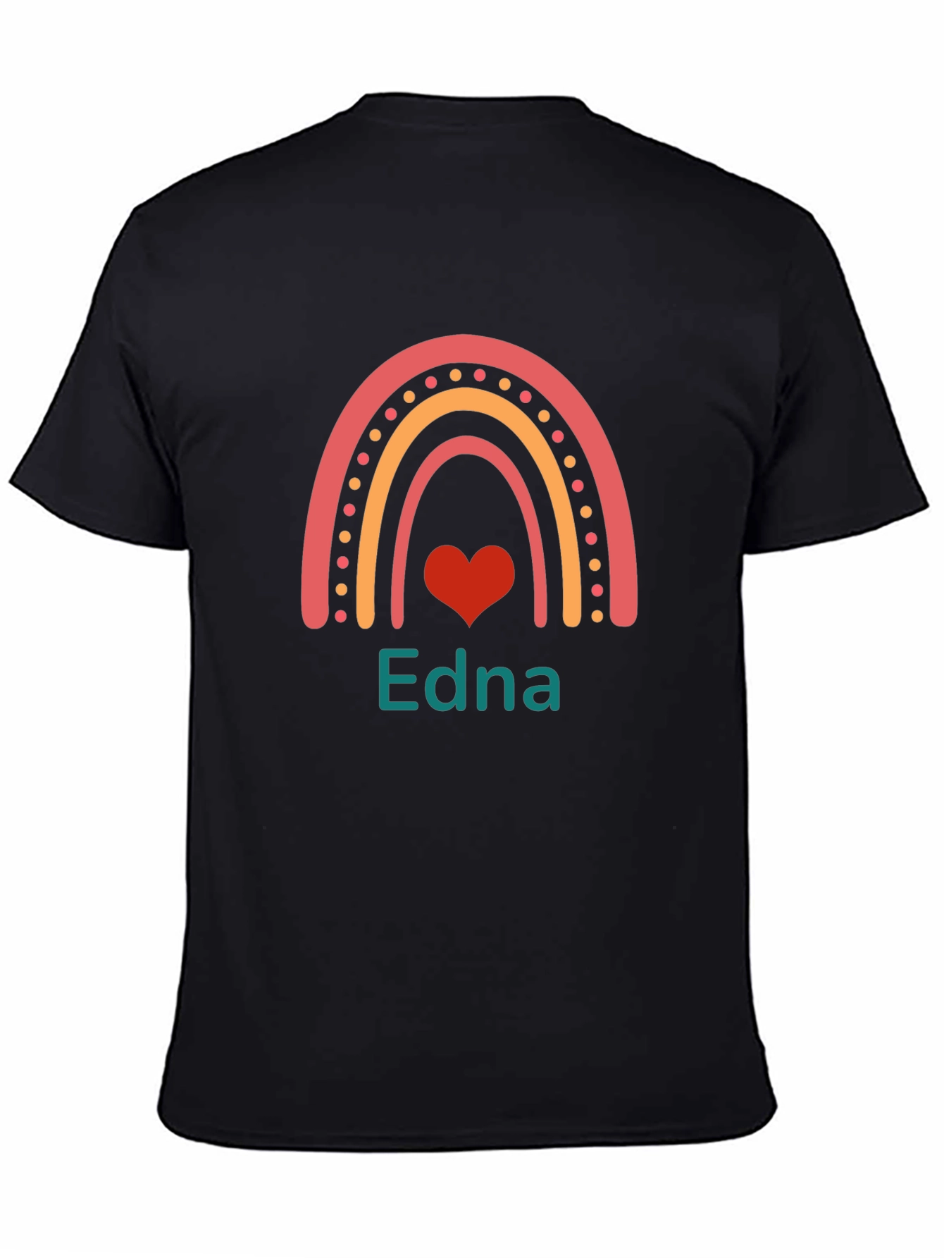 Edna Rainbow Heart Personalized T-Shirt