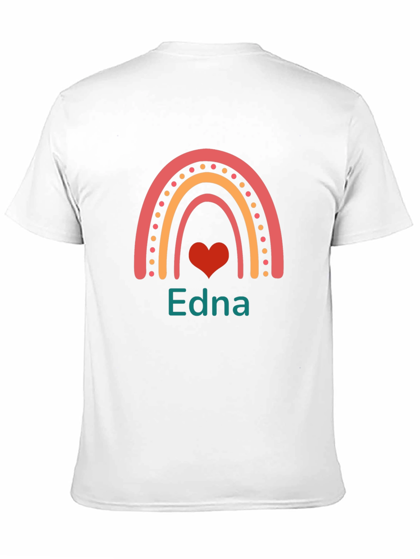 Edna Rainbow Heart Personalized T-Shirt