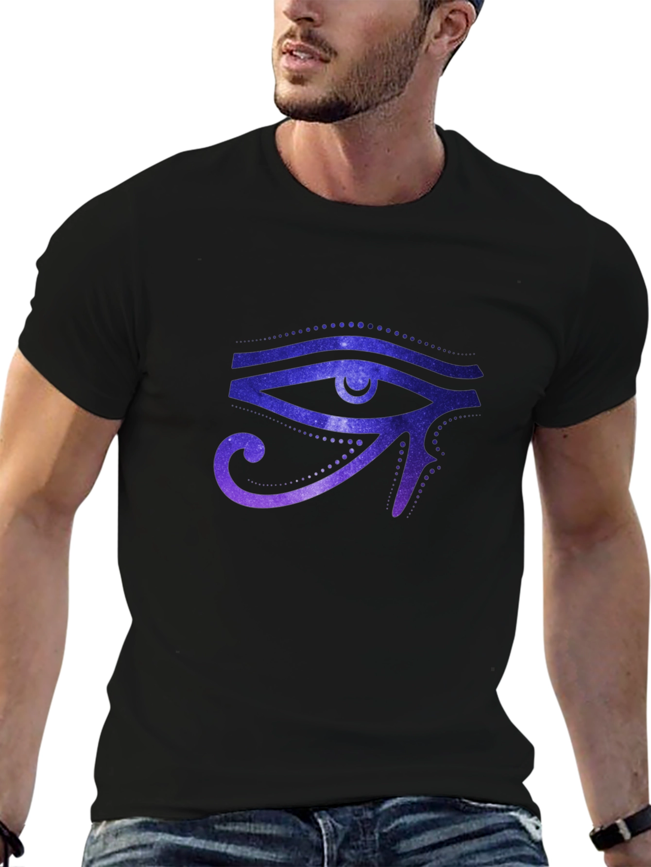Eye of Horus Galaxy Graphic T-Shirt
