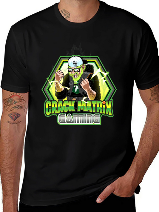 Crack Matrix Gaming Black T-Shirt