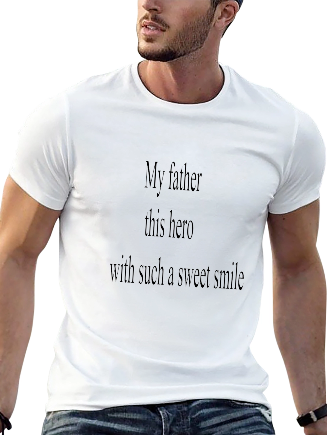 My Father Hero Black T-Shirt