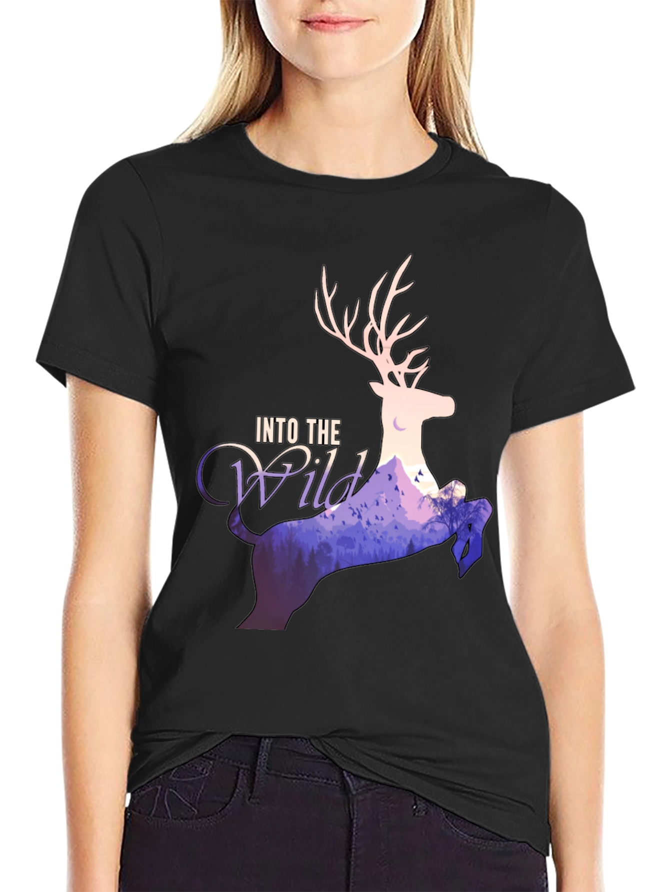Into The Wild Deer Graphic T-Shirt