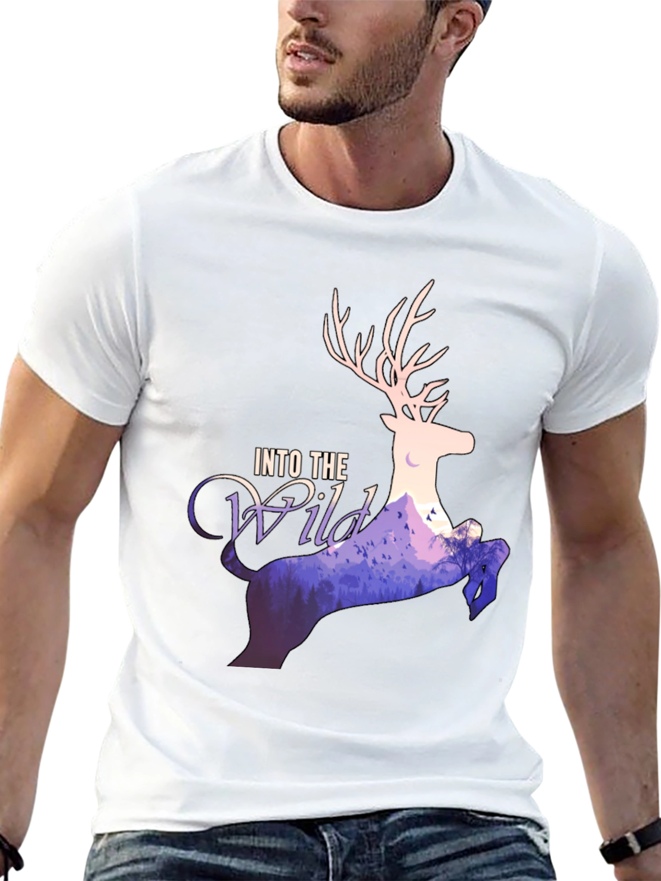 Into The Wild Deer Graphic T-Shirt