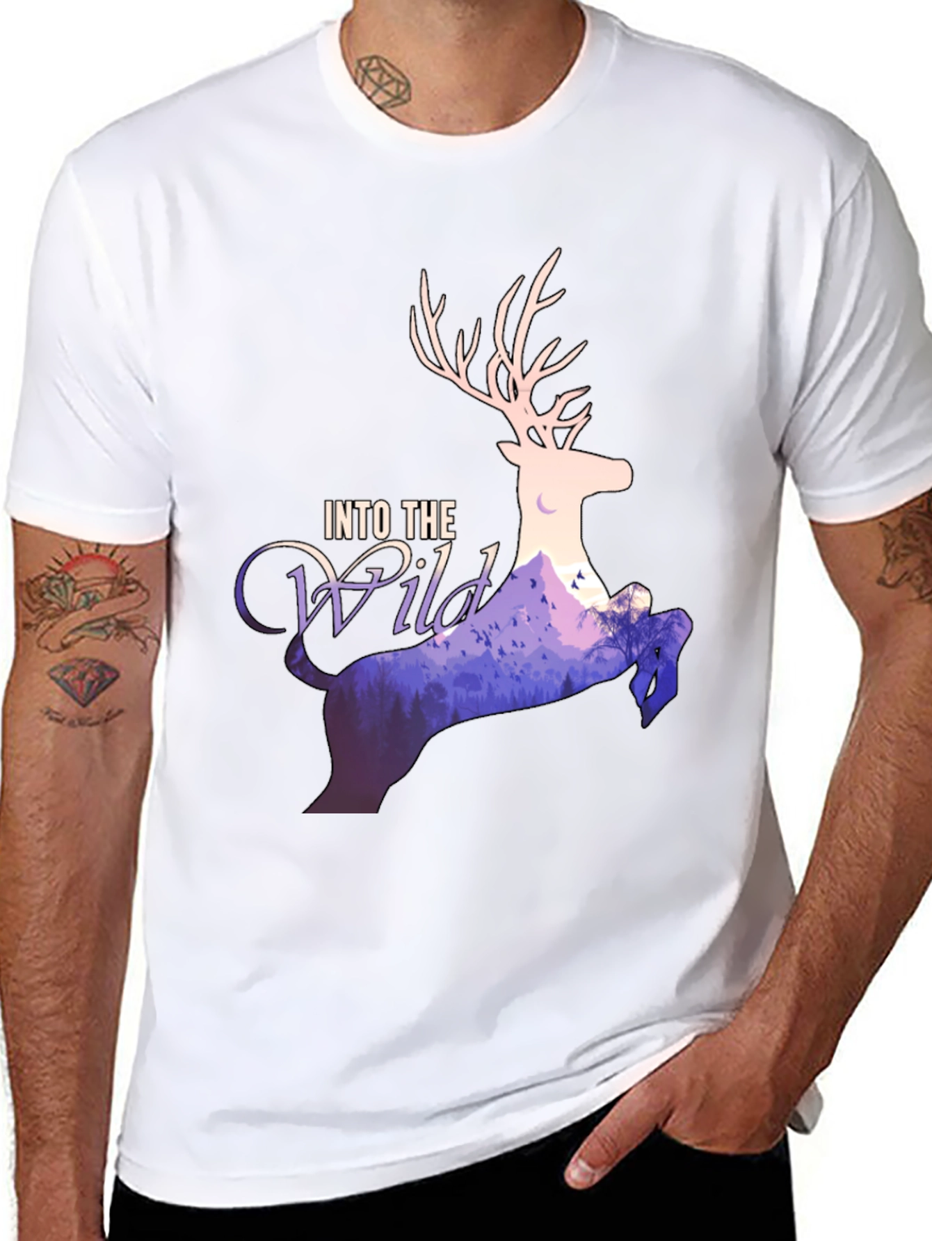 Into The Wild Deer Graphic T-Shirt