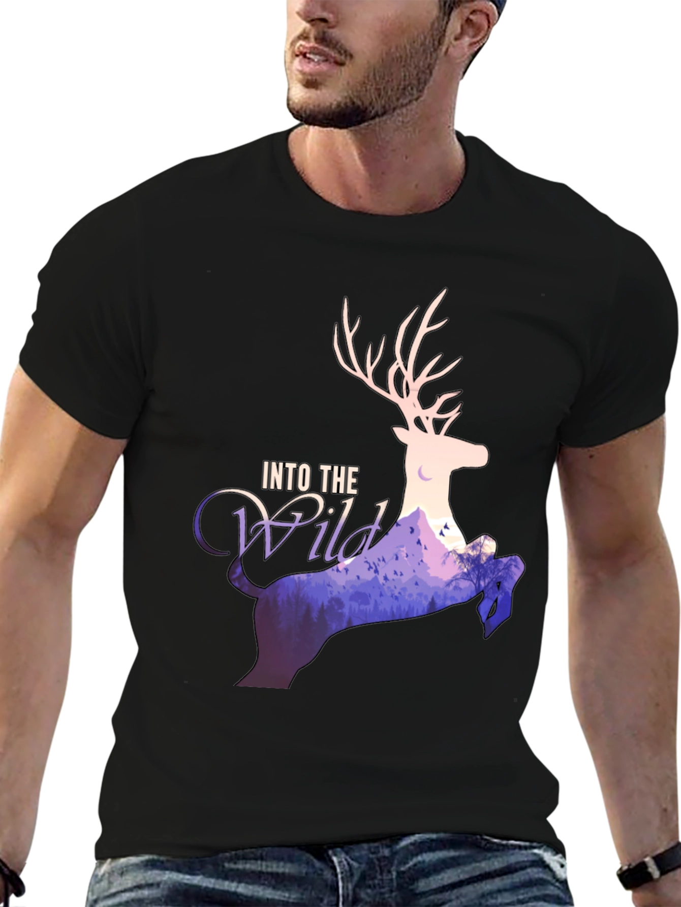 Into The Wild Deer Graphic T-Shirt