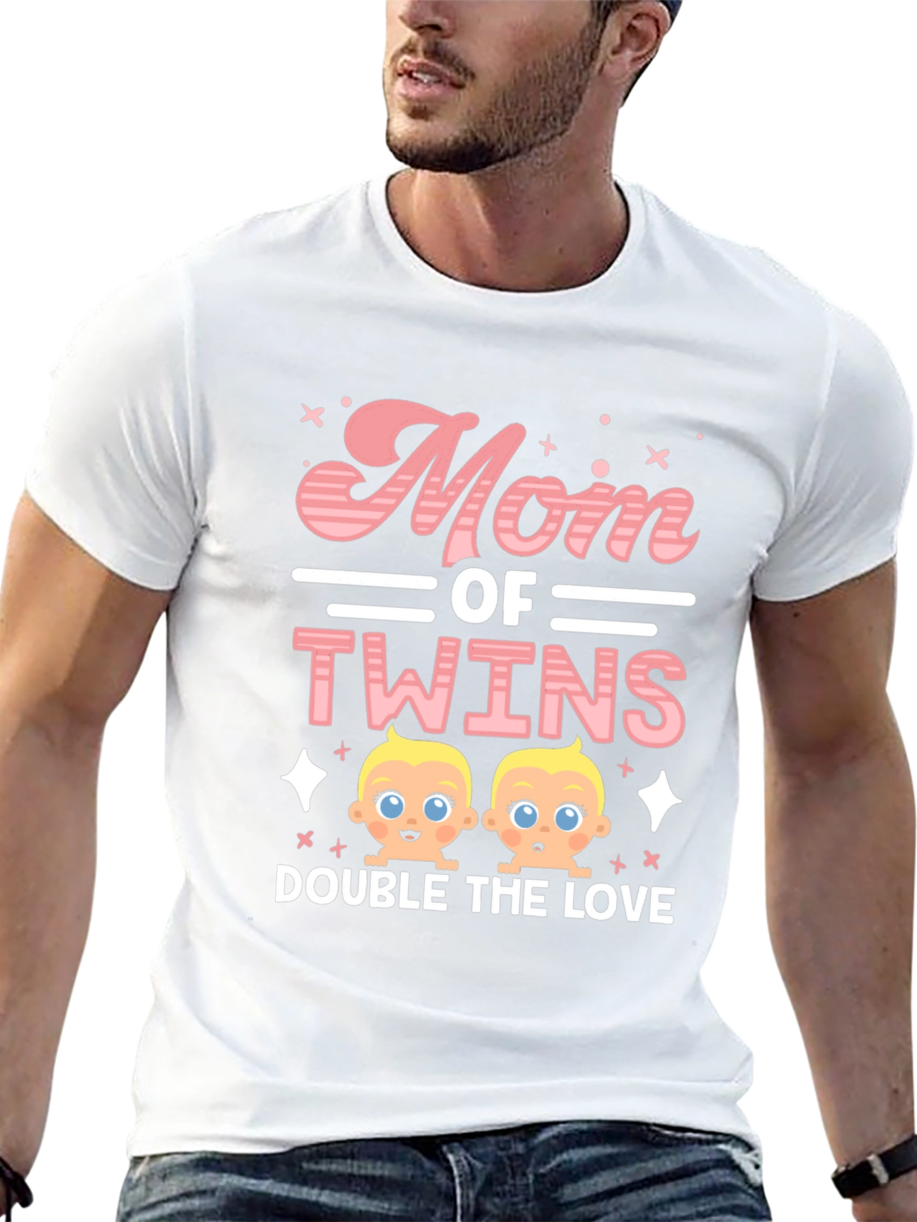 Mom of Twins T-Shirt - Double the Love!